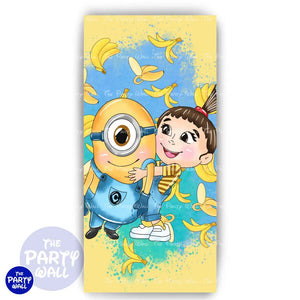 Minions - Funda para mampara de punta redonda o rectangular Mampara de punta redonda