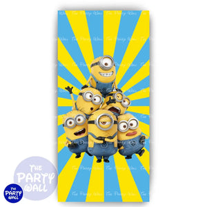 Minions - Funda para mampara de punta redonda o rectangular Mampara de punta redonda