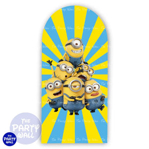 Minions - Funda para mampara de punta redonda o rectangular Mampara de punta redonda