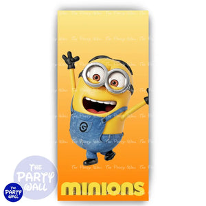 Minions - Funda para mampara de punta redonda o rectangular Mampara de punta redonda