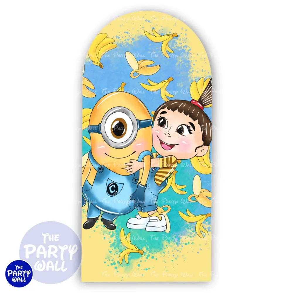 Minions - Funda para mampara de punta redonda o rectangular Mampara de punta redonda