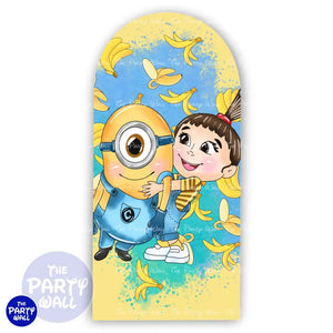 Minions - Funda para mampara de punta redonda o rectangular Mampara de punta redonda