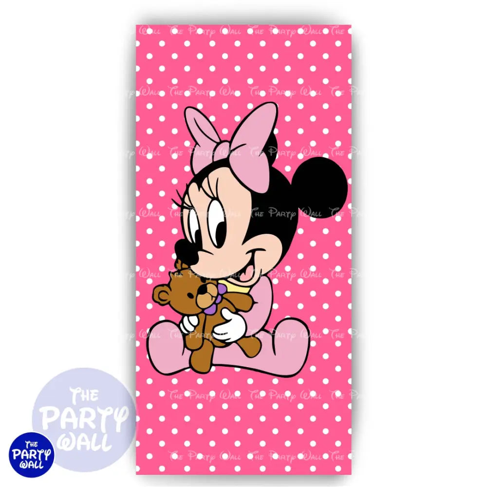 Minnie Mouse Bebé - Funda para mampara de punta redonda o rectangular Mampara de punta redonda