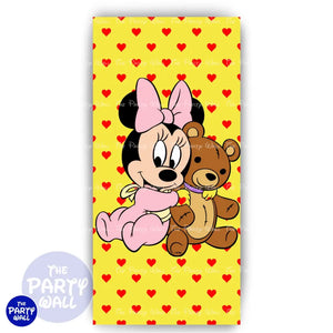 Minnie Mouse Bebé - Funda para mampara de punta redonda o rectangular Mampara de punta redonda