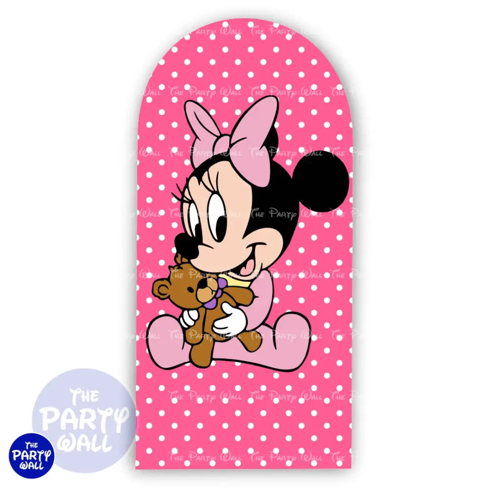 Minnie Mouse Bebé - Funda para mampara de punta redonda o rectangular Mampara de punta redonda