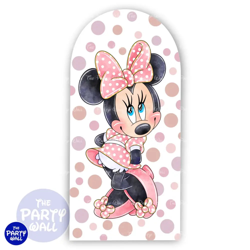Minnie Mouse - Funda para mampara de punta redonda o rectangular Mampara de punta redonda