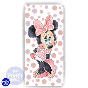 Minnie Mouse - Funda para mampara de punta redonda o rectangular Mampara de punta redonda