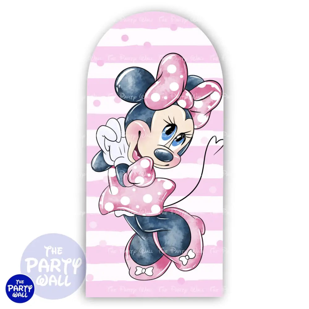 Minnie Mouse - Funda para mampara de punta redonda o rectangular Mampara de punta redonda