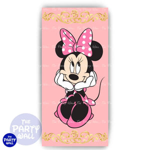 Minnie Mouse - Funda para mampara de punta redonda o rectangular Mampara de punta redonda