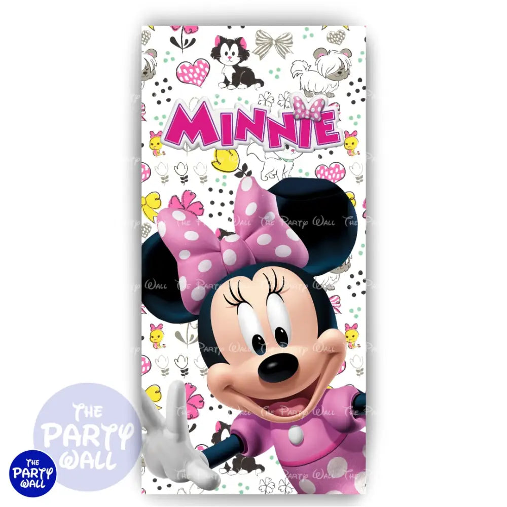 Minnie Mouse - Funda para mampara de punta redonda o rectangular Mampara de punta redonda
