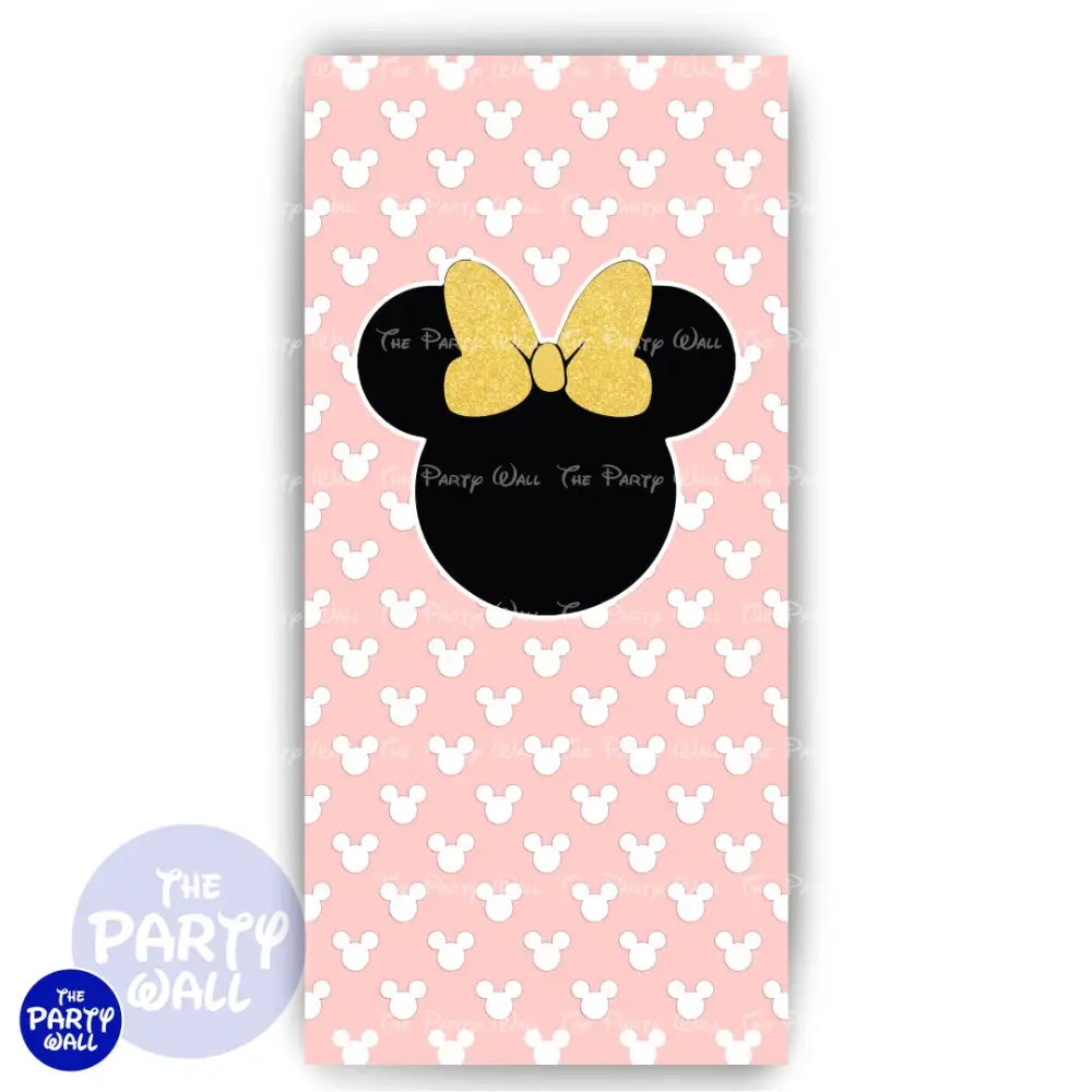 Minnie Mouse - Funda para mampara de punta redonda o rectangular Mampara de punta redonda