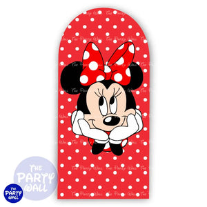 Minnie Mouse - Funda para mampara de punta redonda o rectangular Mampara de punta redonda