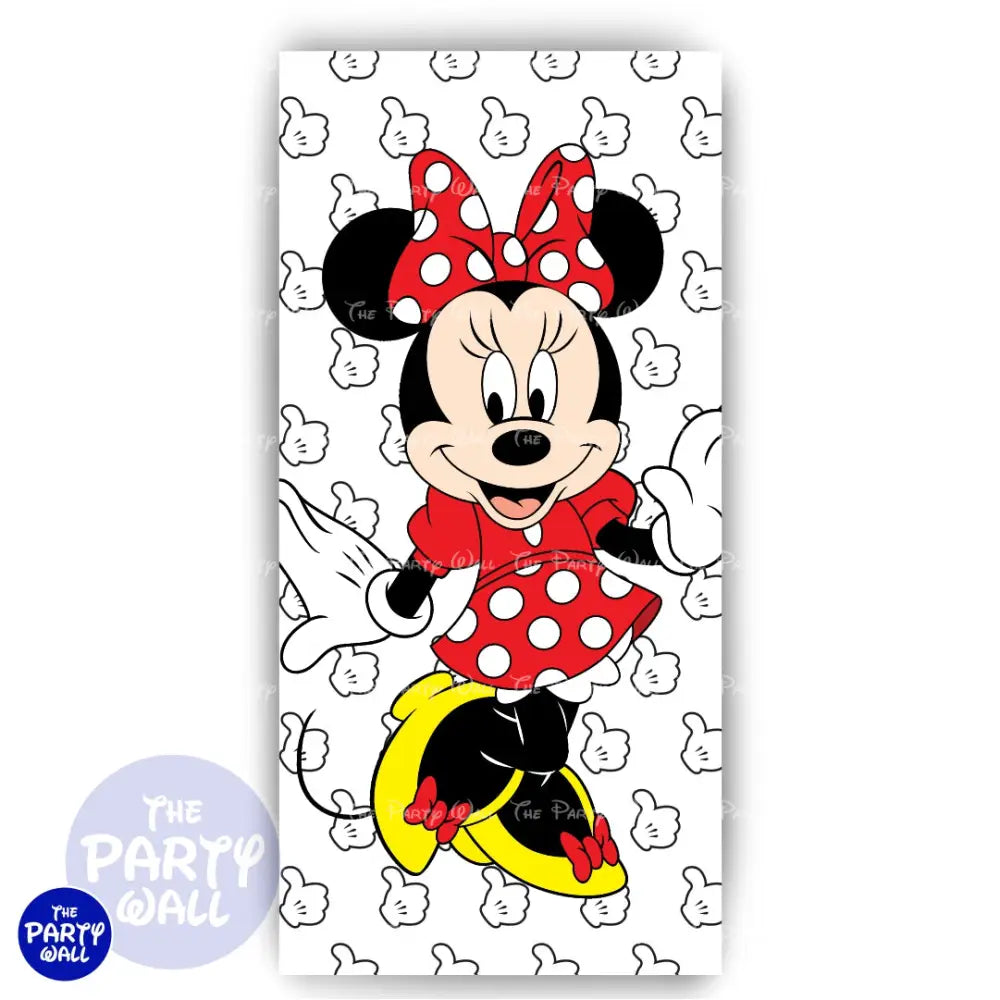 Minnie Mouse - Funda para mampara de punta redonda o rectangular Mampara de punta redonda