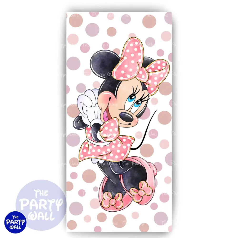 Minnie Mouse - Funda para mampara de punta redonda o rectangular Mampara de punta redonda