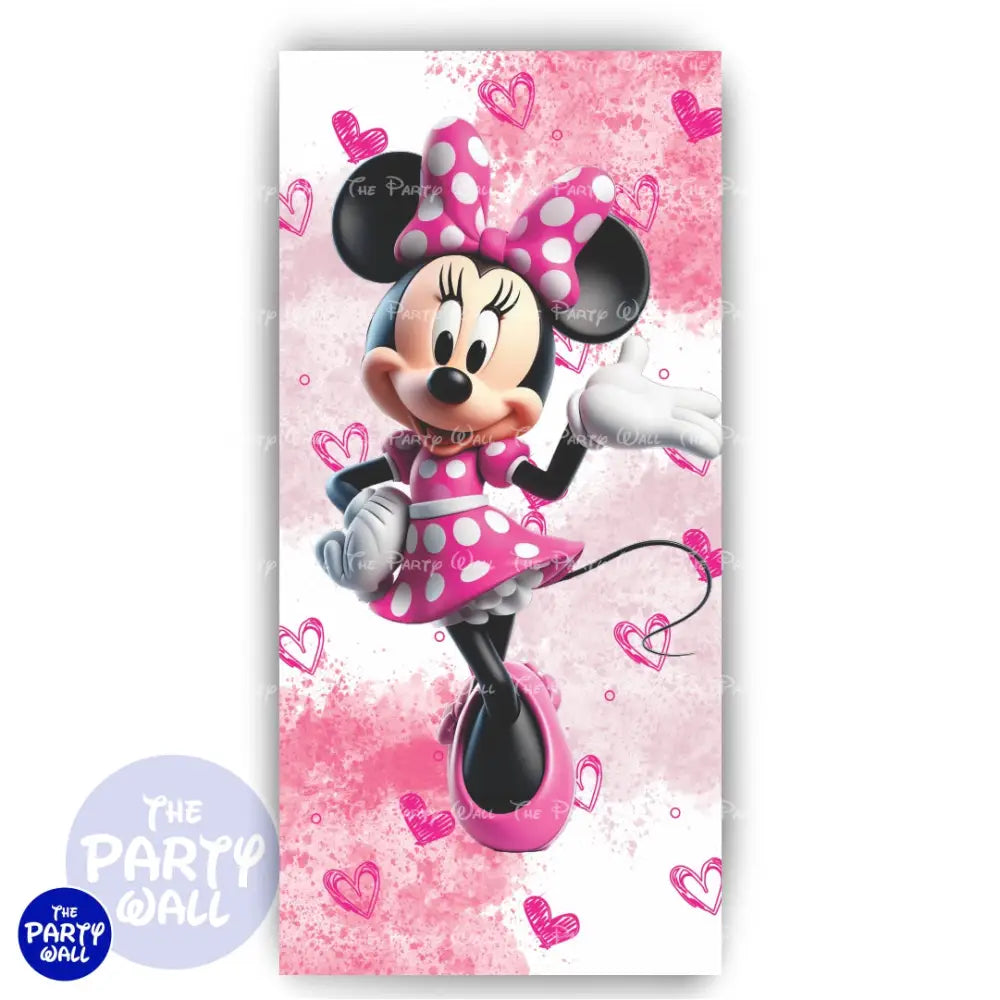 Minnie Mouse - Funda para mampara de punta redonda o rectangular Mampara de punta redonda