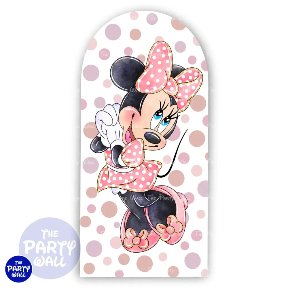 Minnie Mouse - Funda para mampara de punta redonda o rectangular Mampara de punta redonda