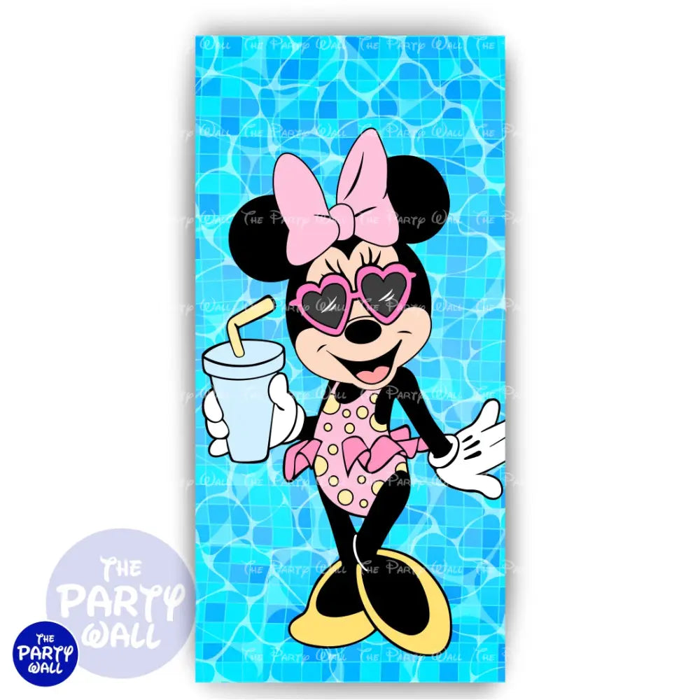 Minnie Mouse Pool Party - Funda para mampara de punta redonda o rectangular Mampara de punta redonda