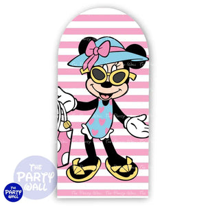 Minnie Mouse Pool Party - Funda para mampara de punta redonda o rectangular Mampara de punta redonda