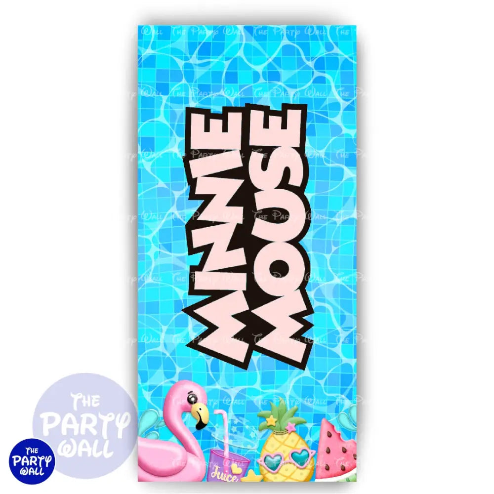 Minnie Mouse Pool Party - Funda para mampara de punta redonda o rectangular Mampara de punta redonda