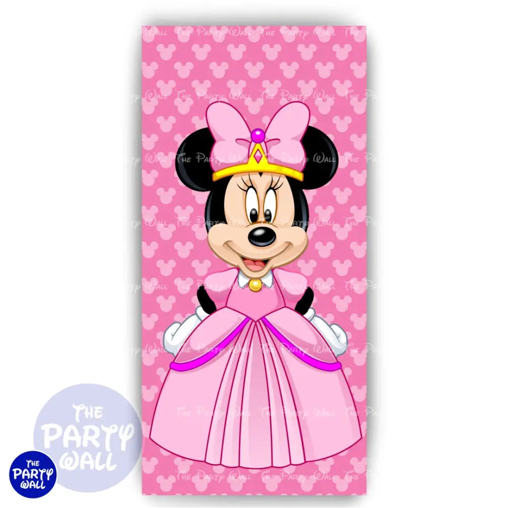 Minnie Mouse Princesa - Funda para mampara de punta redonda o rectangular Mampara de punta redonda