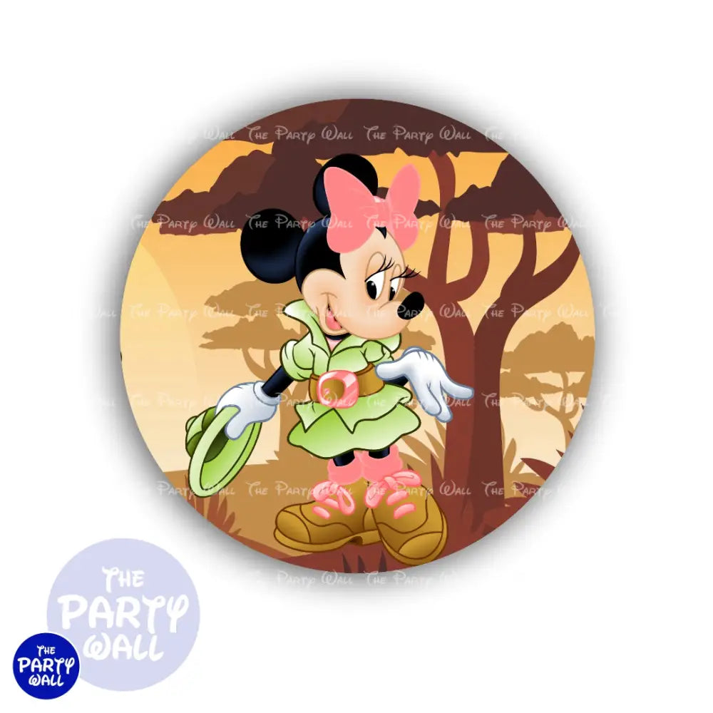 Minnie Mouse Safari - Funda para mampara circular Circular