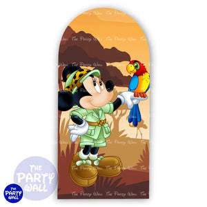 Minnie Mouse Safari - Funda para mampara de punta redonda o rectangular Mampara de punta redonda