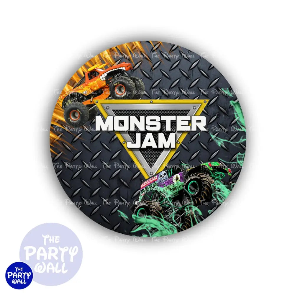Monster Jam - Funda para mampara circular Circular