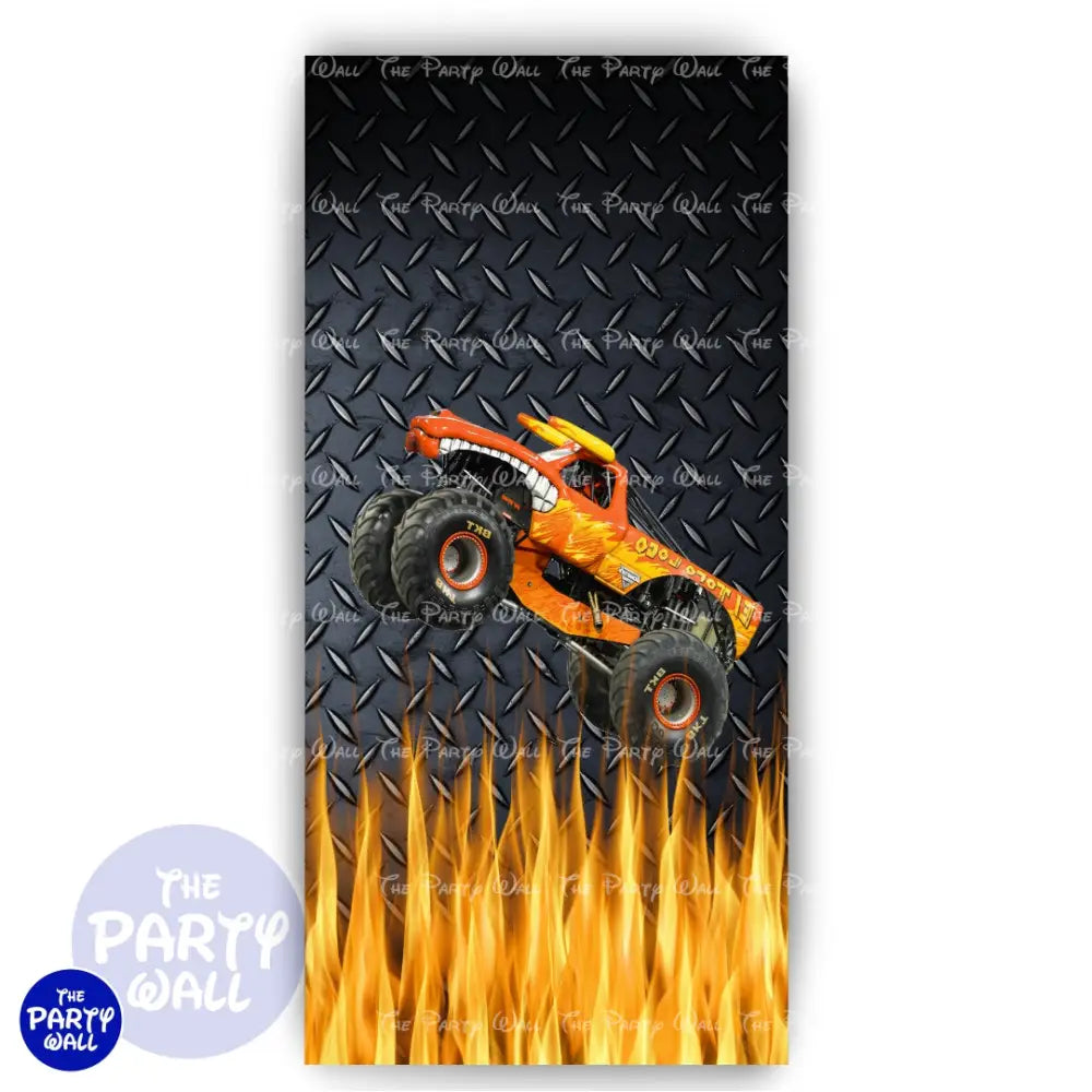 Monster Jam - Funda para mampara de punta redonda o rectangular Mampara de punta redonda
