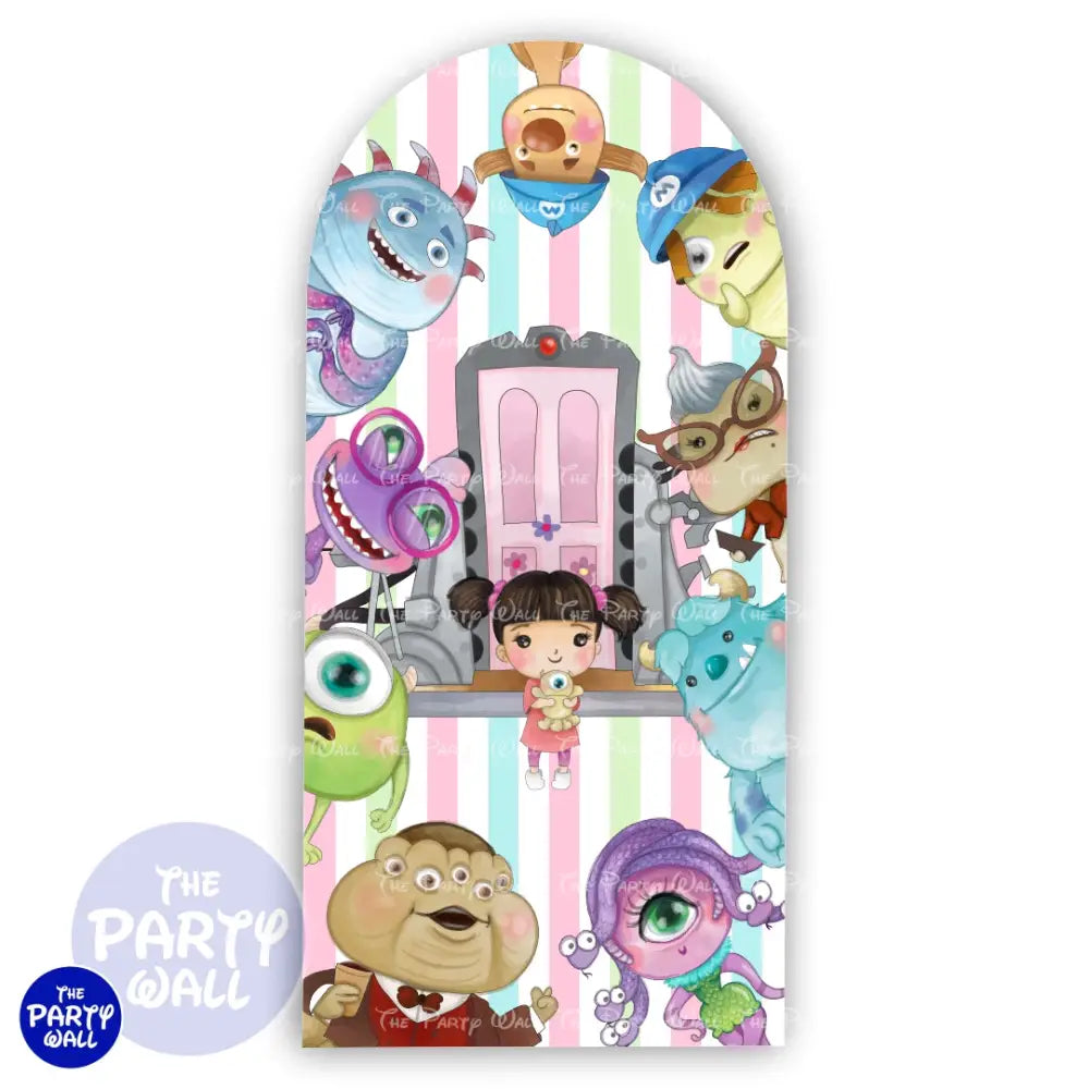 Monsters Inc - Funda para mampara de punta redonda o rectangular Mampara de punta redonda