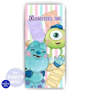 Monsters Inc - Funda para mampara de punta redonda o rectangular Mampara de punta redonda