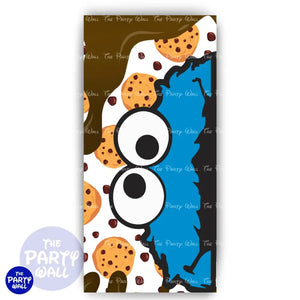 Monstruo Come Galleta - Funda para mampara de punta redonda o rectangular Mampara de punta redonda