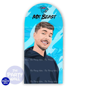 Mr Beast - Funda para mampara de punta redonda o rectangular Mampara de punta redonda
