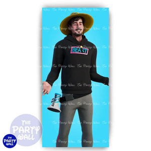 Mr Beast - Funda para mampara de punta redonda o rectangular Mampara de punta redonda