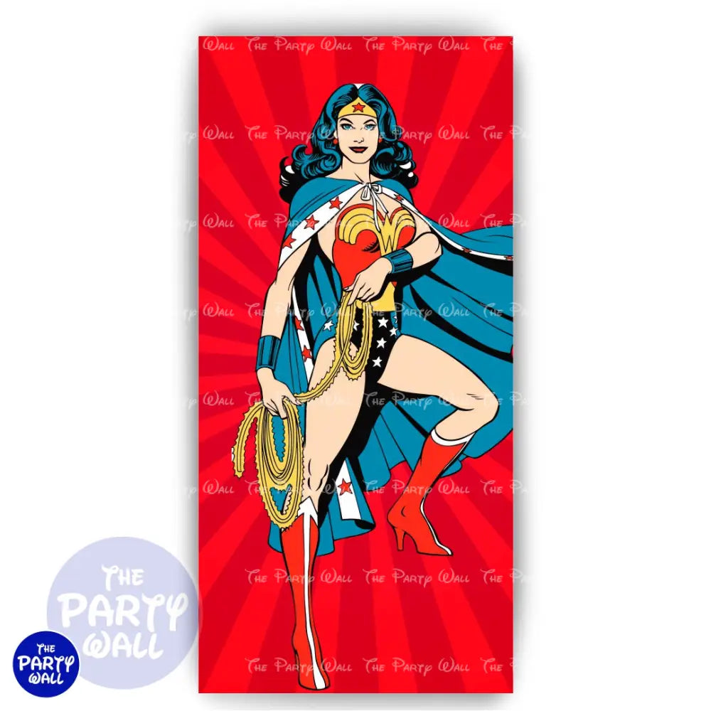 Mujer Maravilla - Funda para mampara de punta redonda o rectangular Mampara de punta redonda