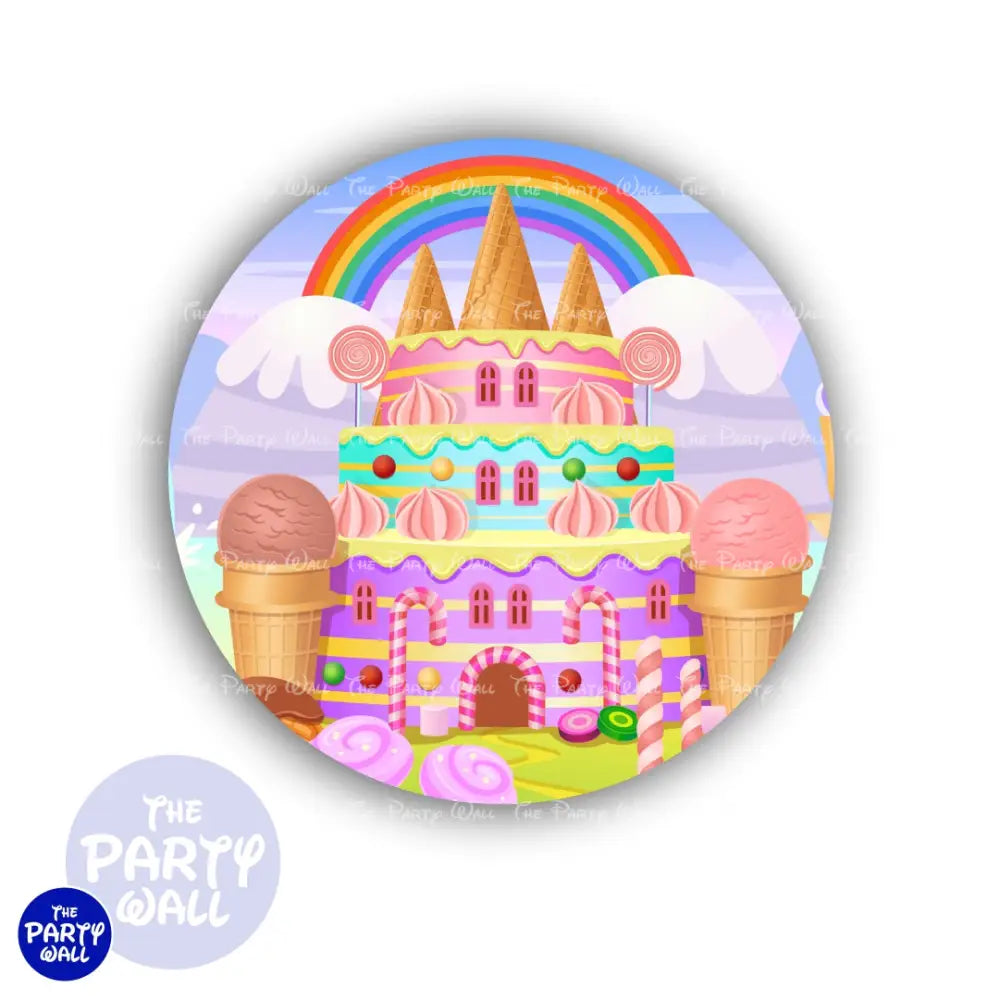 Mundo de Caramelo - Funda para mampara circular Circular