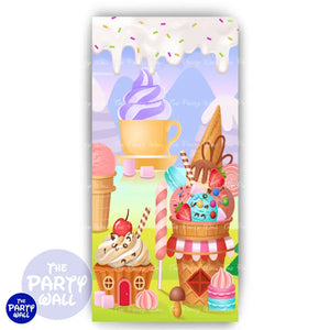 Mundo de Caramelo - Funda para mampara de punta redonda o rectangular Mampara de punta redonda