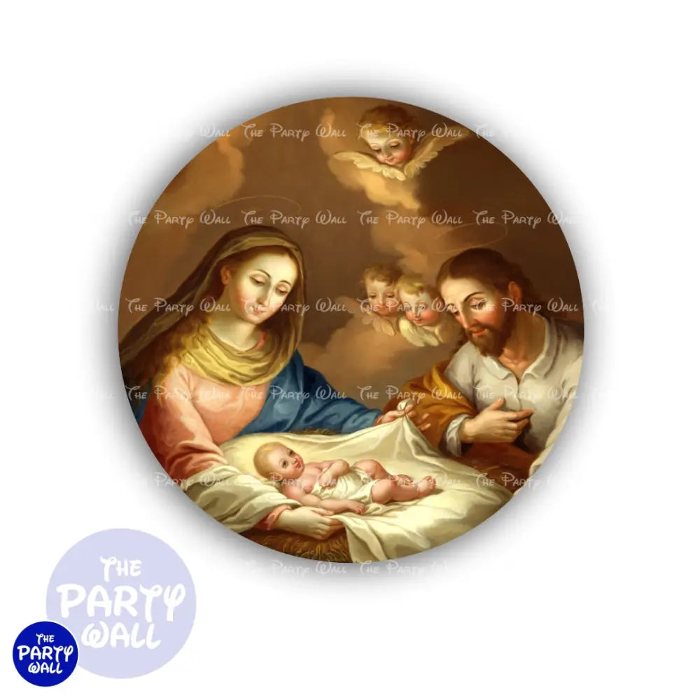 Nacimiento - Funda para mampara circular Circular