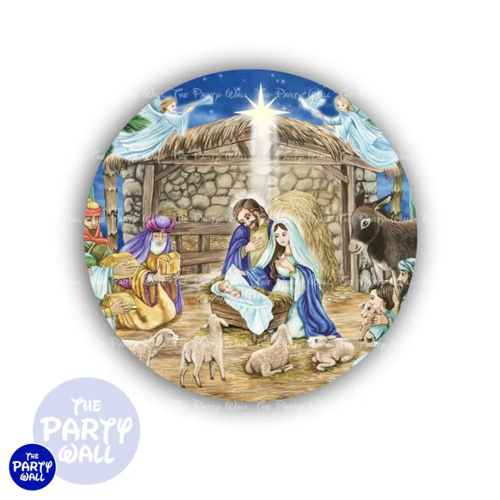 Nacimiento - Funda para mampara circular Circular