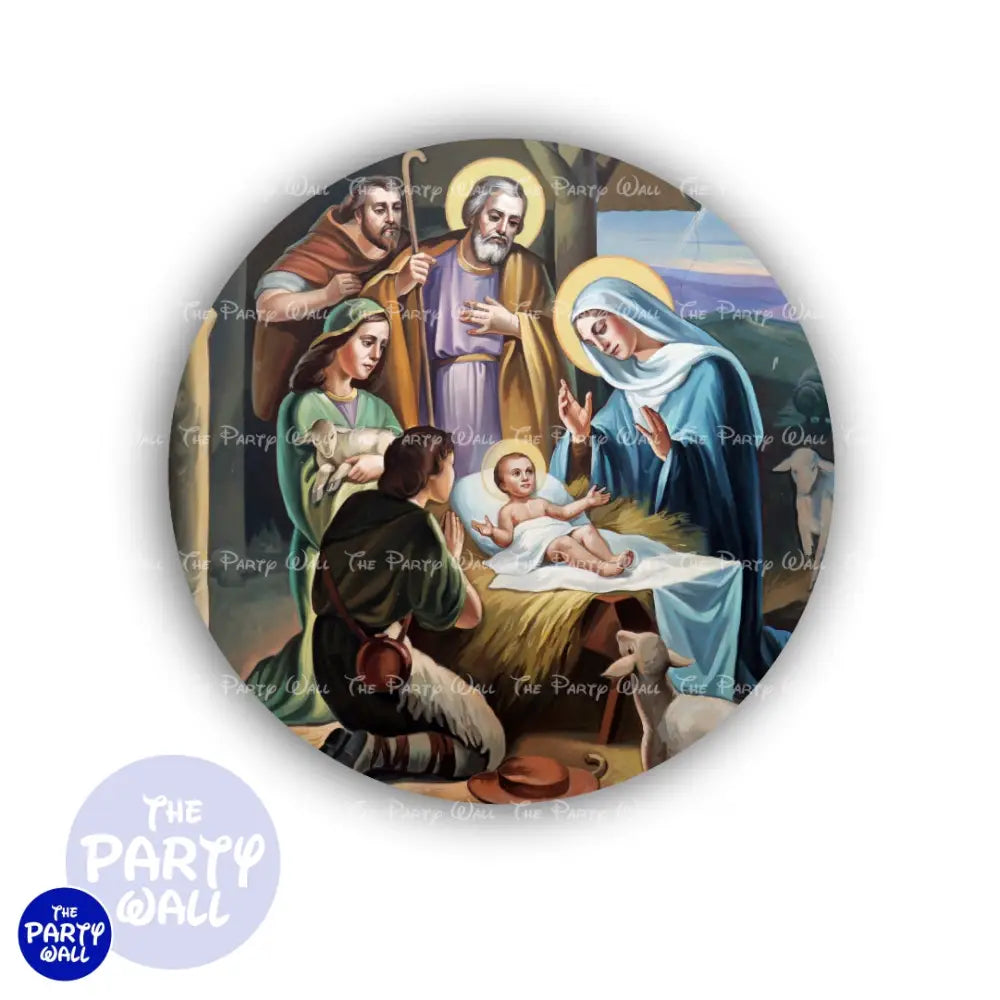 Nacimiento - Funda para mampara circular Circular