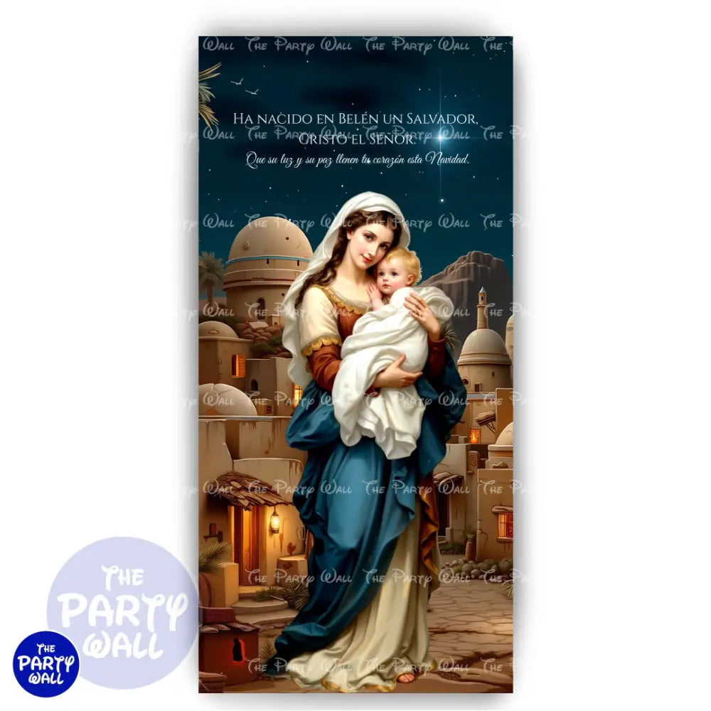 Nacimiento - Funda para mampara de punta redonda o rectangular Mampara de punta redonda