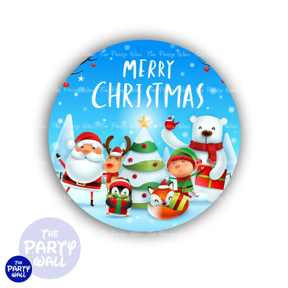 Navidad - Funda para mampara circular Circular