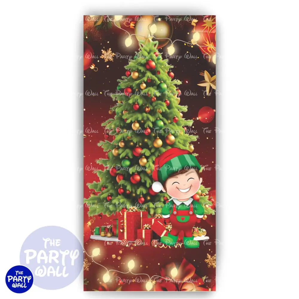 Navidad - Funda para mampara de punta redonda o rectangular Mampara de punta redonda