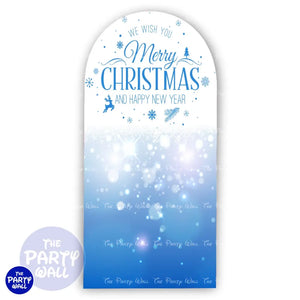 Navidad - Funda para mampara de punta redonda o rectangular Mampara de punta redonda