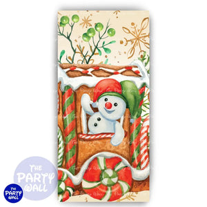 Navidad - Funda para mampara de punta redonda o rectangular Mampara de punta redonda