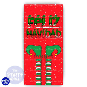 Navidad - Funda para mampara de punta redonda o rectangular Mampara de punta redonda