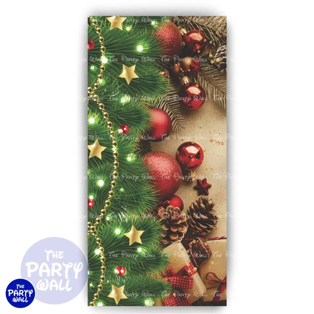 Navidad - Funda para mampara de punta redonda o rectangular Mampara de punta redonda