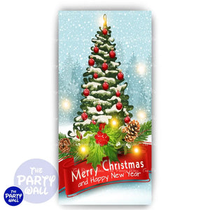 Navidad - Funda para mampara de punta redonda o rectangular Mampara de punta redonda