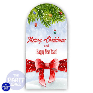 Navidad - Funda para mampara de punta redonda o rectangular Mampara de punta redonda