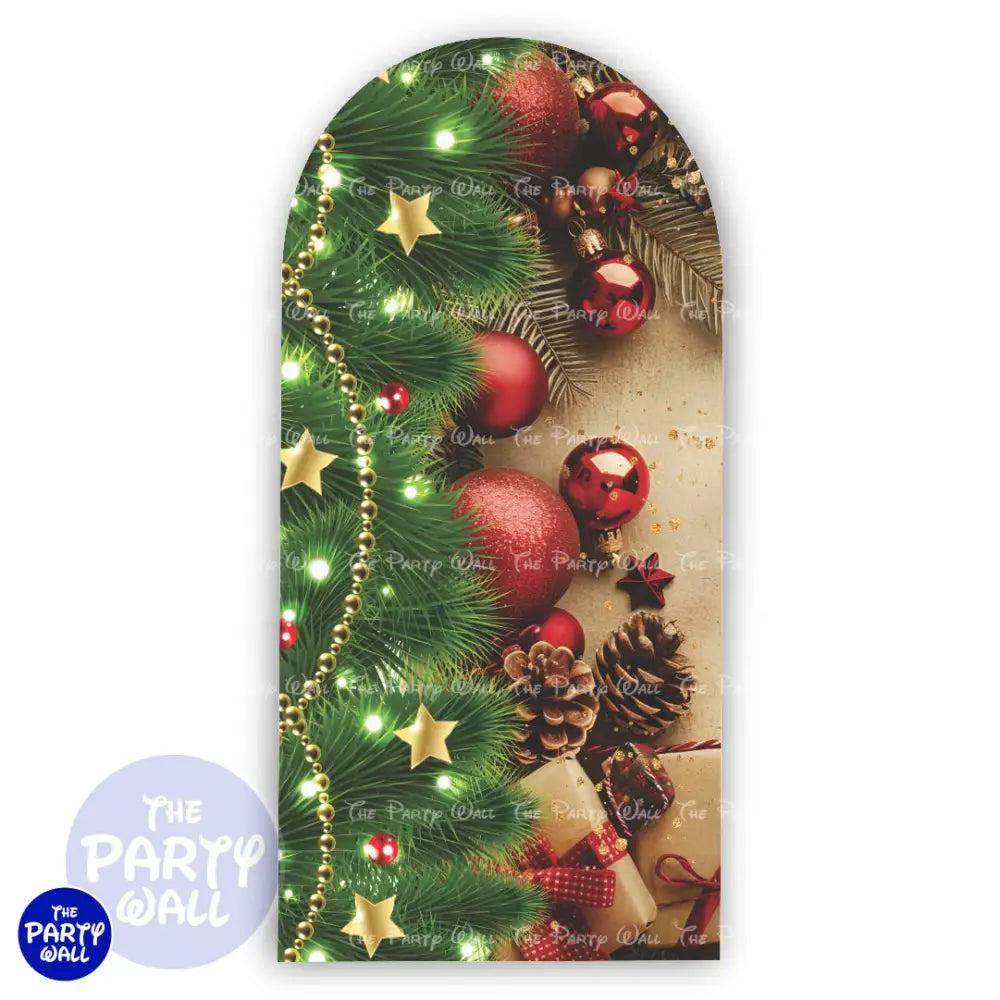 Navidad - Funda para mampara de punta redonda o rectangular Mampara de punta redonda