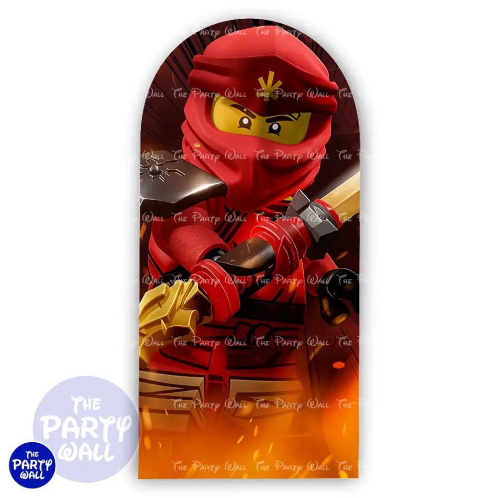 Ninjago - Funda para mampara de punta redonda o rectangular Mampara de punta redonda